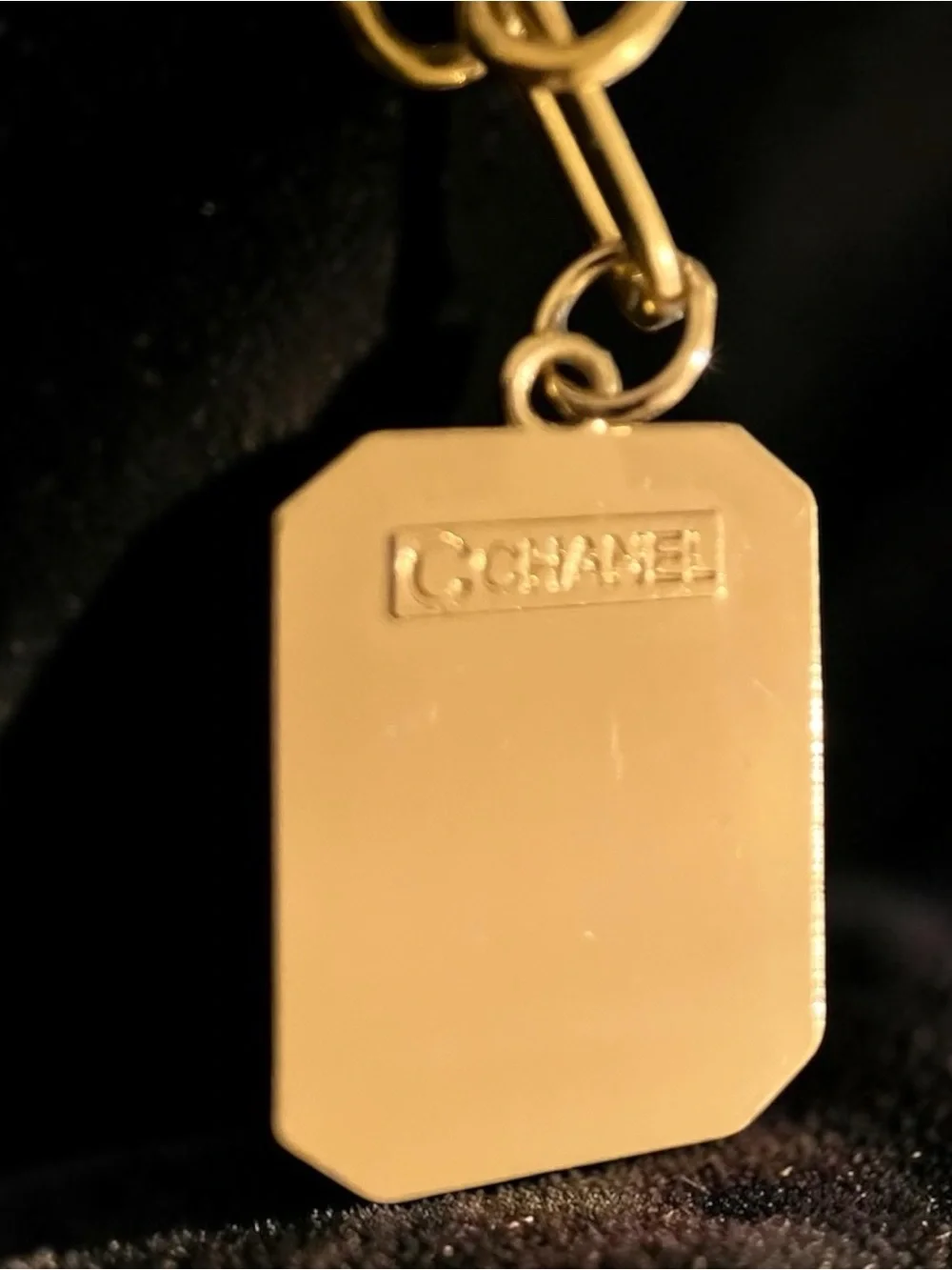 CHANEL Gold Tone Pendant Charm